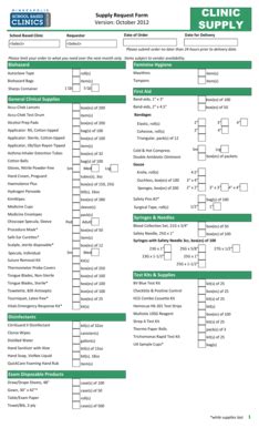 Fillable Online minneapolismn SBC Clinic Supply Request Form ...