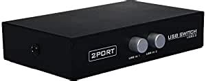 Cezo 2 Port USB 2.0 Switch Box/Hub for Printer Scanner Keyboard and ...