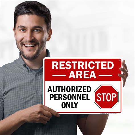 MySignCenter Restricted Area Authorized Personnel Only Sign, India | Ubuy