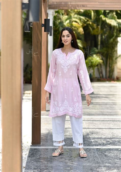 Chikankari Short Kurtas - Buy Chikankari Short Kurti For Women Online ...