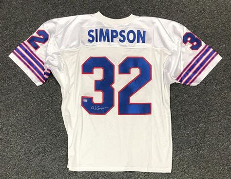 O.J. Simpson Autographed Jersey - 32031 OJ #32 Sz XL Sticker ONLY HOF ...
