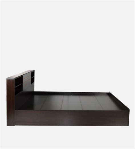 Kaito King Size Bed With Storage In Wenge Finish – Crafted Comforts