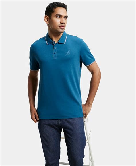 Buy Super Combed Cotton Rich Solid Half Sleeve Polo T-Shirt - Seaport ...