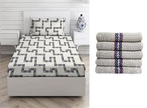 IVAZA 220 Tc Ezyption Cotton bedsheet with 1 Pillow Cover + 2 Pic ...