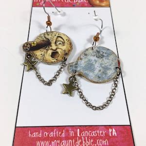 Buy A Trip to the Moon Earrings Le Voyage Dans La Lun Georges Méliès ...