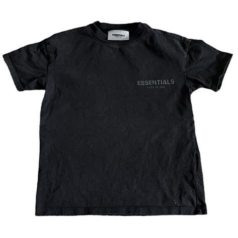 Black Essentials T-shirt Size: Kids M Condition:... - Depop
