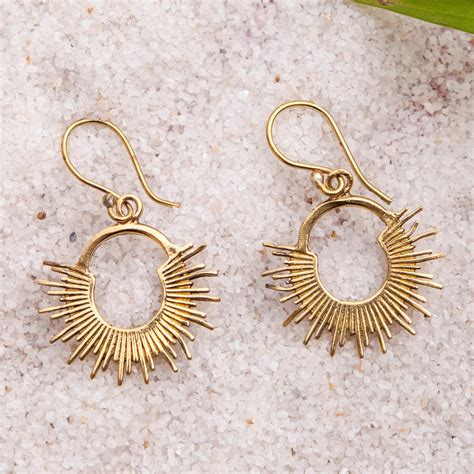 Buy Handcrafted Traditional Daily Wear Gold Plated Brass Earrings ...