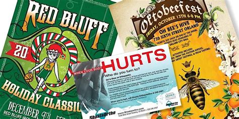 Poster Design for Small Businesses, Tehama County Arts Council, Red ...