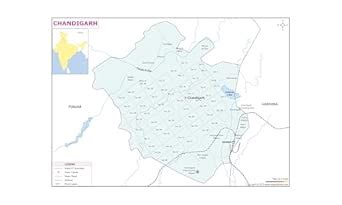 Chandigarh Map| Map of Chandigarh |Non-adhesive Vinyl or Banner Media ...