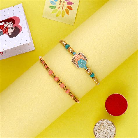 Buy Rakhi Online | Picturesque Beaded Krishna Bhaiya Rakhi Set of 2 ...