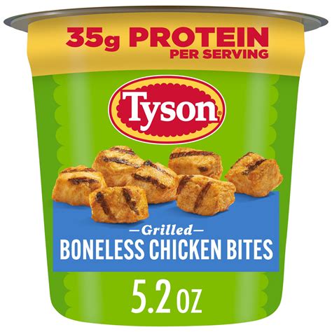 Tyson Grilled Boneless Chicken Bites Cup, 5.2 oz (Frozen, Fully Cooked ...