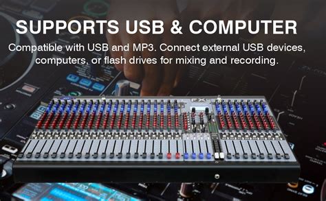 Peavey 32-Channel Professional Audio Mixer – USB Interface, Onboard DSP ...