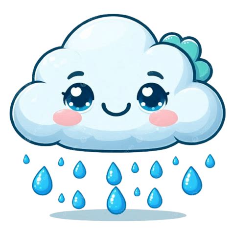 Cloud With Raining Clip Art Vector, Cloud Vector, Rain Vector, Rain PNG ...