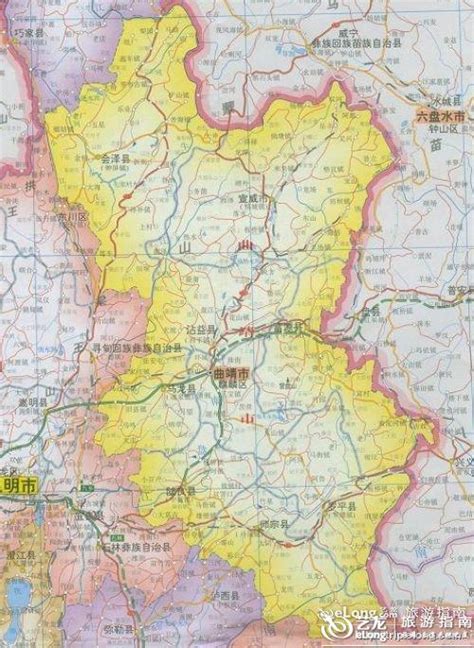 曲靖市地图 - 图片 - 艺龙旅游指南