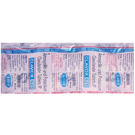 Clavox 625 mg Tablet 6's Price, Uses, Side Effects, Composition ...
