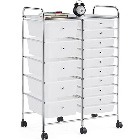 15 Drawers Metal Frame Storage Cart Rolling Bin | Ubuy India