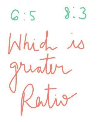 which ratio is greater 6:5 or 8:3 - Brainly.in
