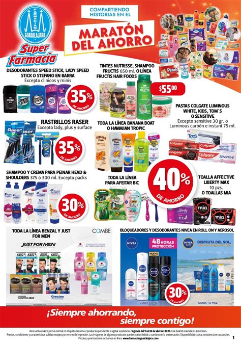 Folleto Farmacias Guadalajara Maratón del Ahorro 15 al 30 de abril 2023