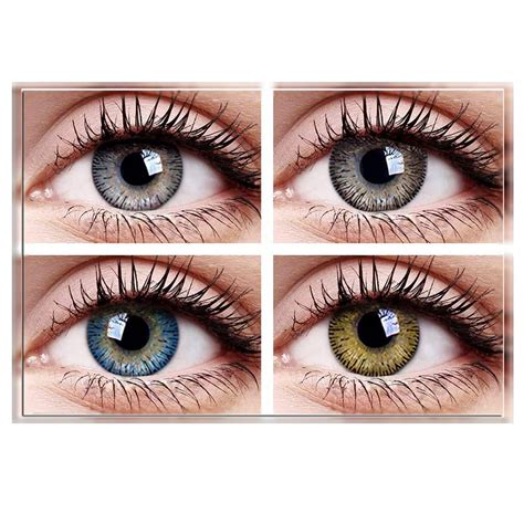 Diamond Eye Combo Pack of 4 Pair Monthly Colored Contact Lens Zero ...