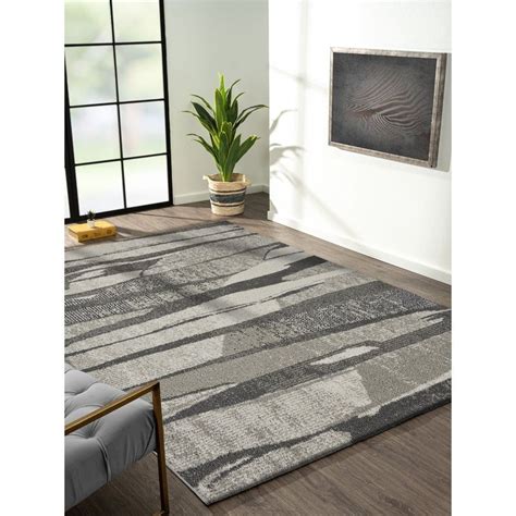 Buy OBSESSIONS Modern Polypropylene Machine Made Carpet, Dark Grey (4X6 ...