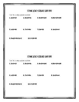 Image result for Solving Basic Algebraic Equations