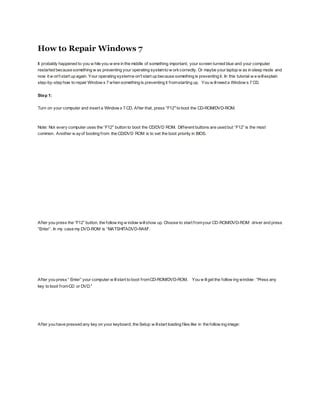 My Computer Windows 7 Repair 的图像结果