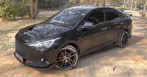 Old Hyundai India Verna sedan modified to look mean and menacing