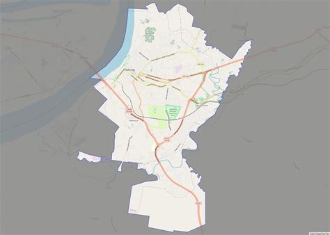 Map of Natchez city, Mississippi - Thong Thai Real
