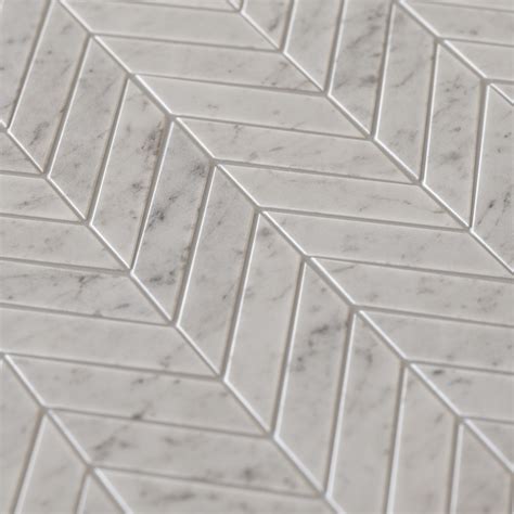 Carrara Marble Mosaic Floor Tile