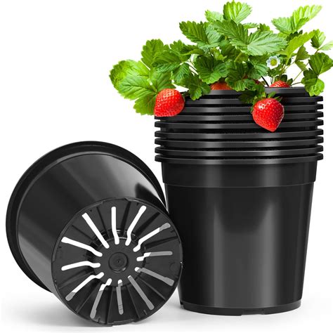 Amazon.com: DUNPUTE 1/2/3/5/7 Gallon Pots for Plants, 1 Gallon Plastic ...