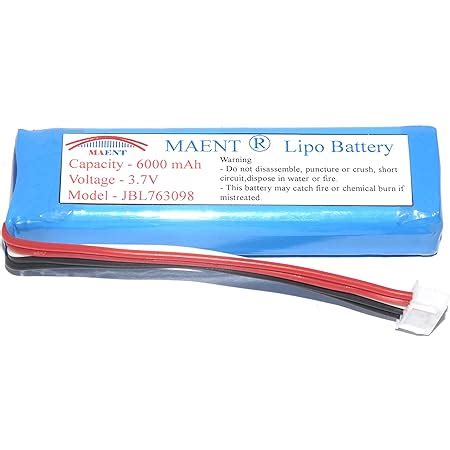 MAENT® 1Pcs Protected 3.7V 6000mah Premium Lithium Polymer Rechargeable ...