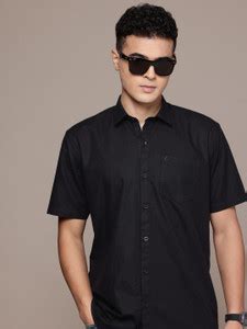 BS BLUE SQUAD Men Solid Casual Black Shirt - Buy BS BLUE SQUAD Men ...