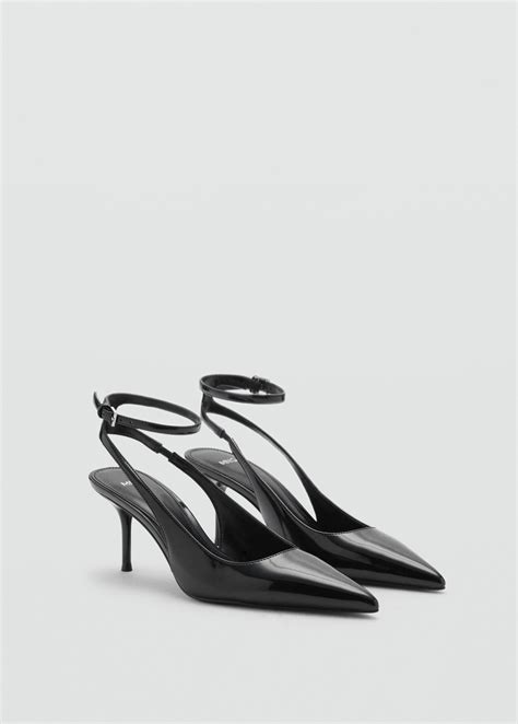 Patent leather-effect heeled shoes - Women | MANGO USA