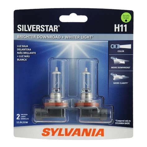 SYLVANIA H11 SilverStar Halogen Forward Lighting Bulbs, 2 Pack ...
