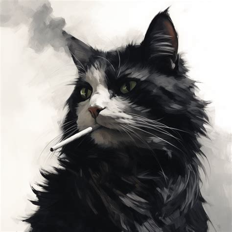 Cat Smoking Cigarette Shirt