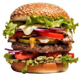Free Burger PNG Clipart for Social Media Posts - Photo #7237 - BiNps ...