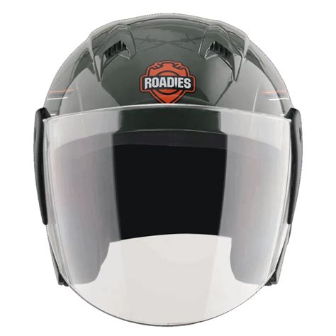 Vega Lark Dx Roadies Raid Hard Battle Green Half Face Helmet – Sparkly ...