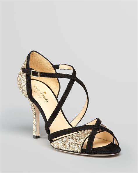 Black And Gold Heel Sandal