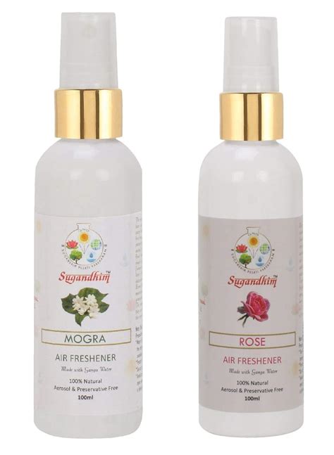 Sugandhim Mogra & Rose Air Freshener Spray 100ml Pack of 2 : Amazon.in ...