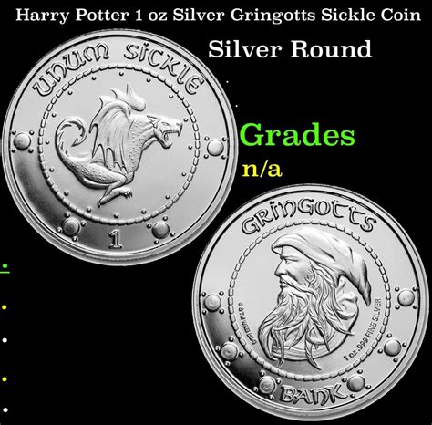 At Auction: Harry Potter 1 oz Silver Gringotts Sickle Coin