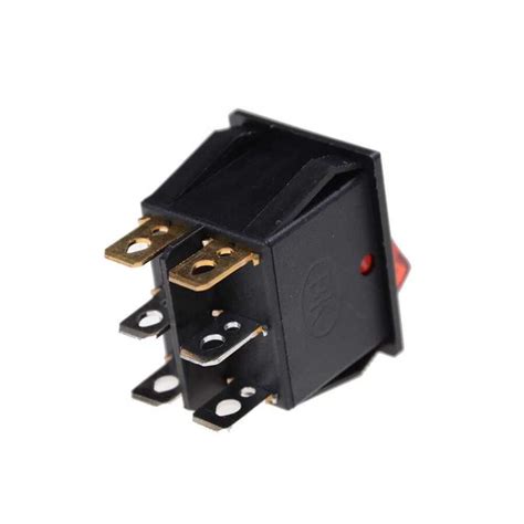 KCD4 Dual Illuminated ON-OFF Switch Red Green 6 Pin Motorobit ...