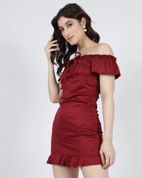 Buy Maroon Dresses for Women by Shein Online | sheinindia.in
