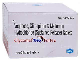 Glycomet Trio Forte 1 Tablet 10: Uses, Side Effects, Price & Substitutes