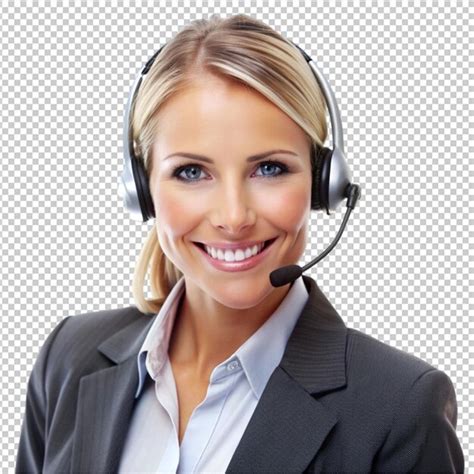 Female tech support isolated on transparent background | Premium AI ...