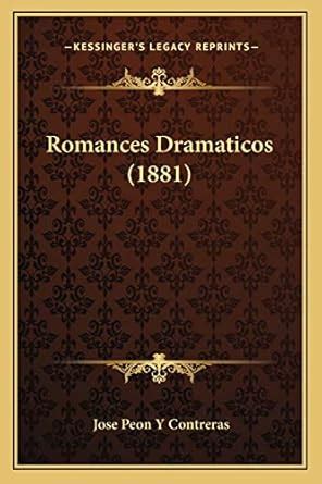 Buy Romances Dramaticos (1881) Book Online at Low Prices in India ...