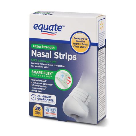 Equate Nasal Strips For Sensitive Skin Clear 30 Count at Harriet ...