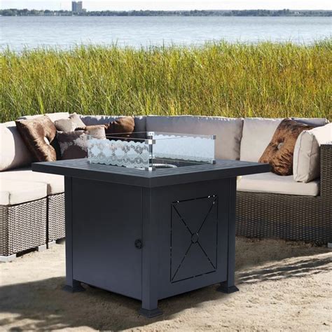 Latitude Run® Square 32In Gas Fire Pit Table 50000 BTU - Wayfair Canada