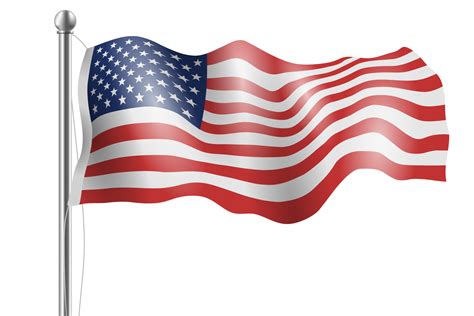 Illustration of american flag waving 13089807 PNG