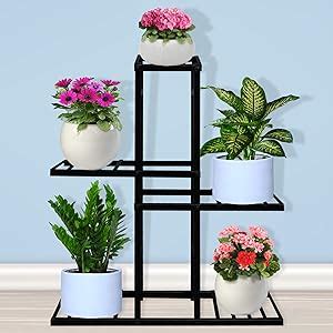 TrustBasket Tulip Planter Stand for plant (Black) |Premium Strong ...