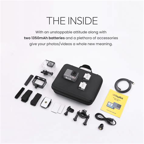 Buy Digitek GoCAM (DAC-002) 5K 60fps 24MP WiFi Ultra HD Sports Action ...